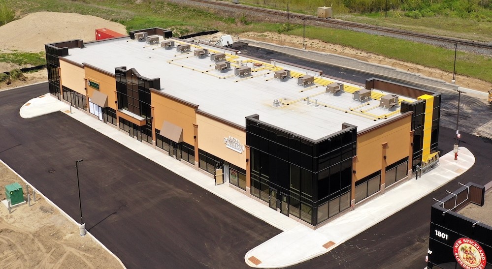 North Harwood Centre, Phase II, Drone view